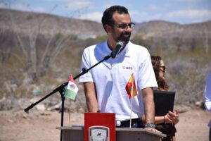 Iván Higueras, Business Development Director of Gransolar, during the Camargo's solar project presentation